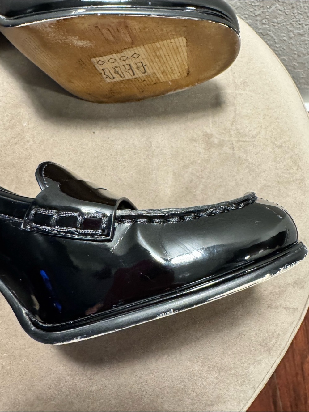 MICHAEL Michael Kors Women's Black Patent Loafers - Picture 6 of 13